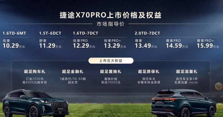 更加动感个性 捷途X70 PRO售10.29万起